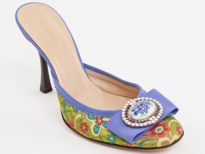New Vivien Lee Green With Front Brooch Made in Italy Shoes Size EU 35 US 5
