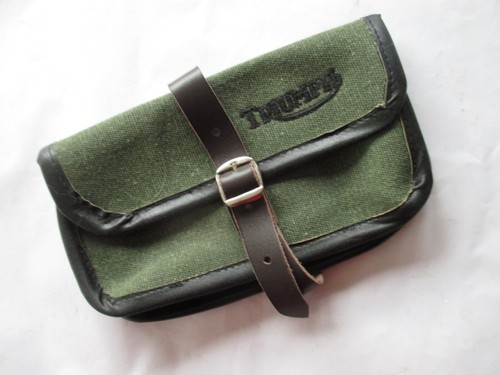 RARE TRIUMPH WA58 ORIGINAL HESSIAN TOOL POUCHES T120 T110 5T 6T TR6 - Picture 2 of 9