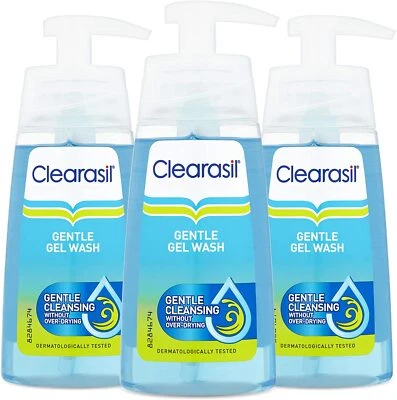 Clearasil Daily Clear Skin Gel Wash 150ml x 3 - Sensitive Deep Pore Cleansing