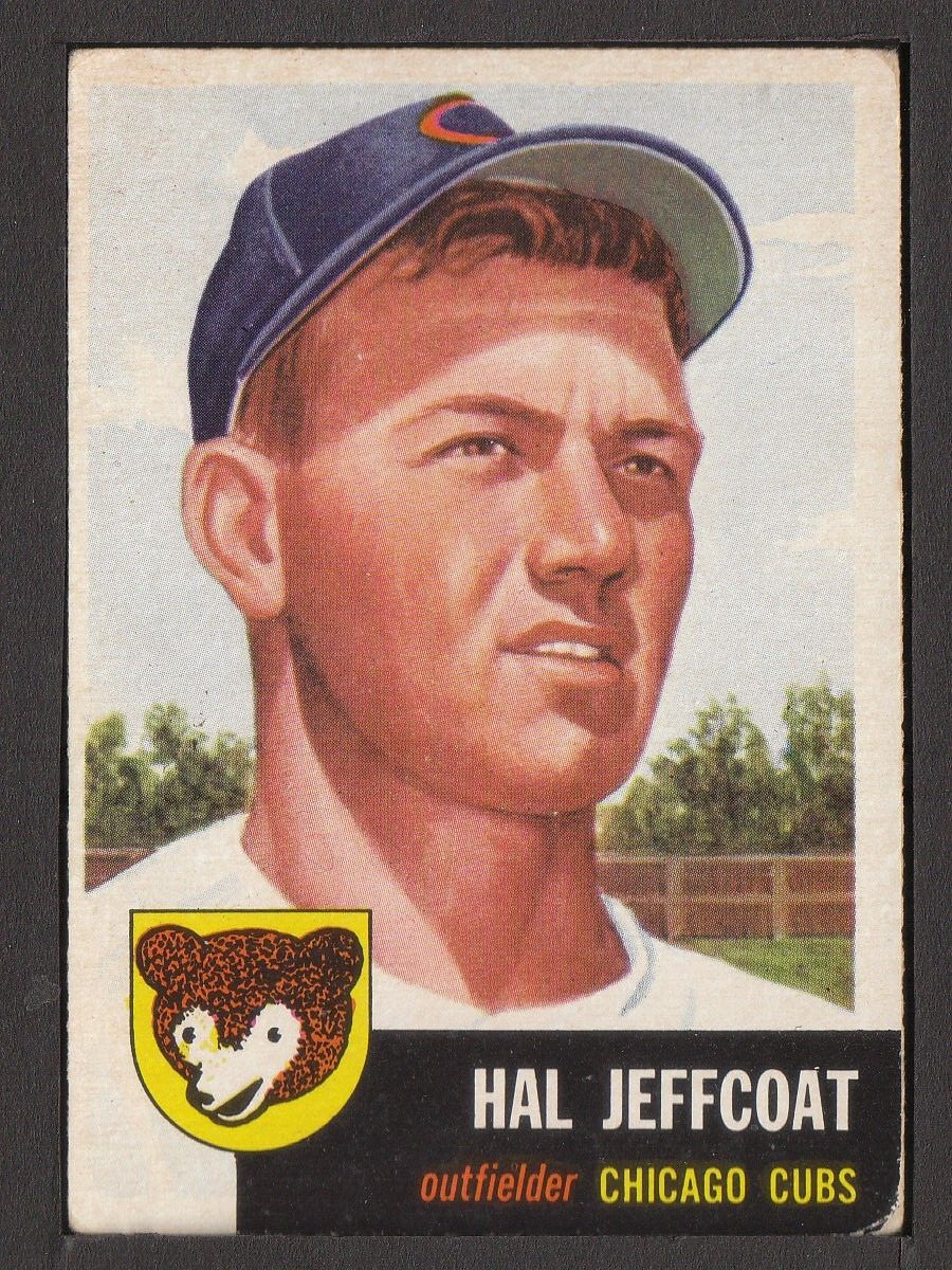 1953 Topps #29 Hal Jeffcoat Chicago Cubs vg-ex Set Break