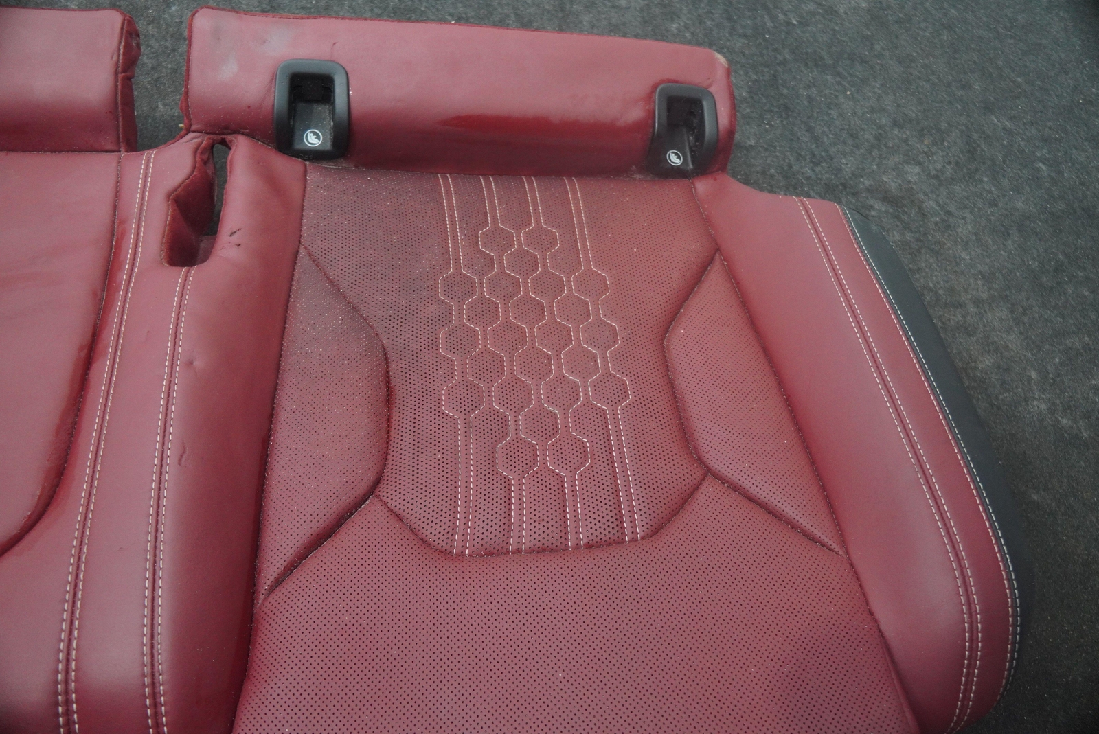 Rear Seat Lower Bottom Cushion Pad Red Leather 4ML885375 OEM Lamborghini Urus