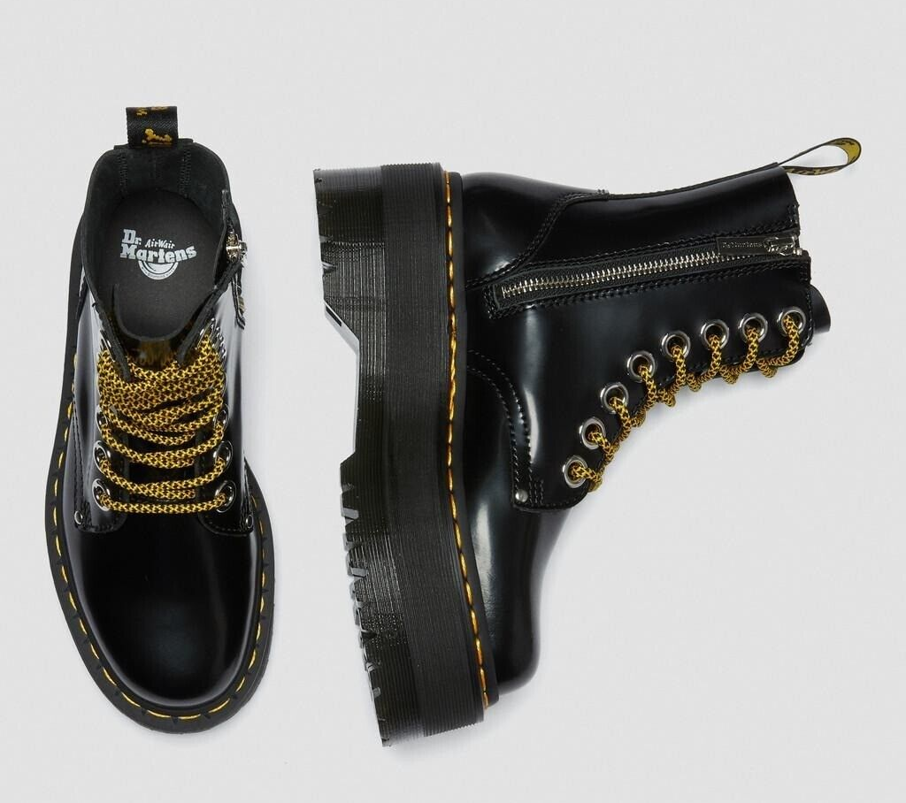 Dr. Martens Jadon Max Platform BUTTERO Black Leather Boots