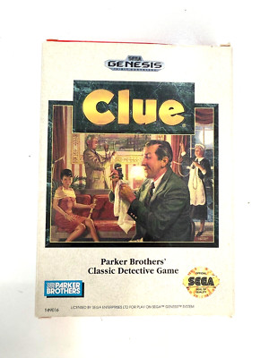 Clue Sega Genesis Game (1992) Complete CIB