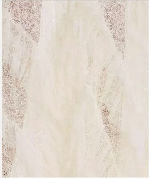 OFF WHITE NUOVO 589 bcbg maxazria abito vestito maxi lungo corsetto volant 6 8 M bianco sporco