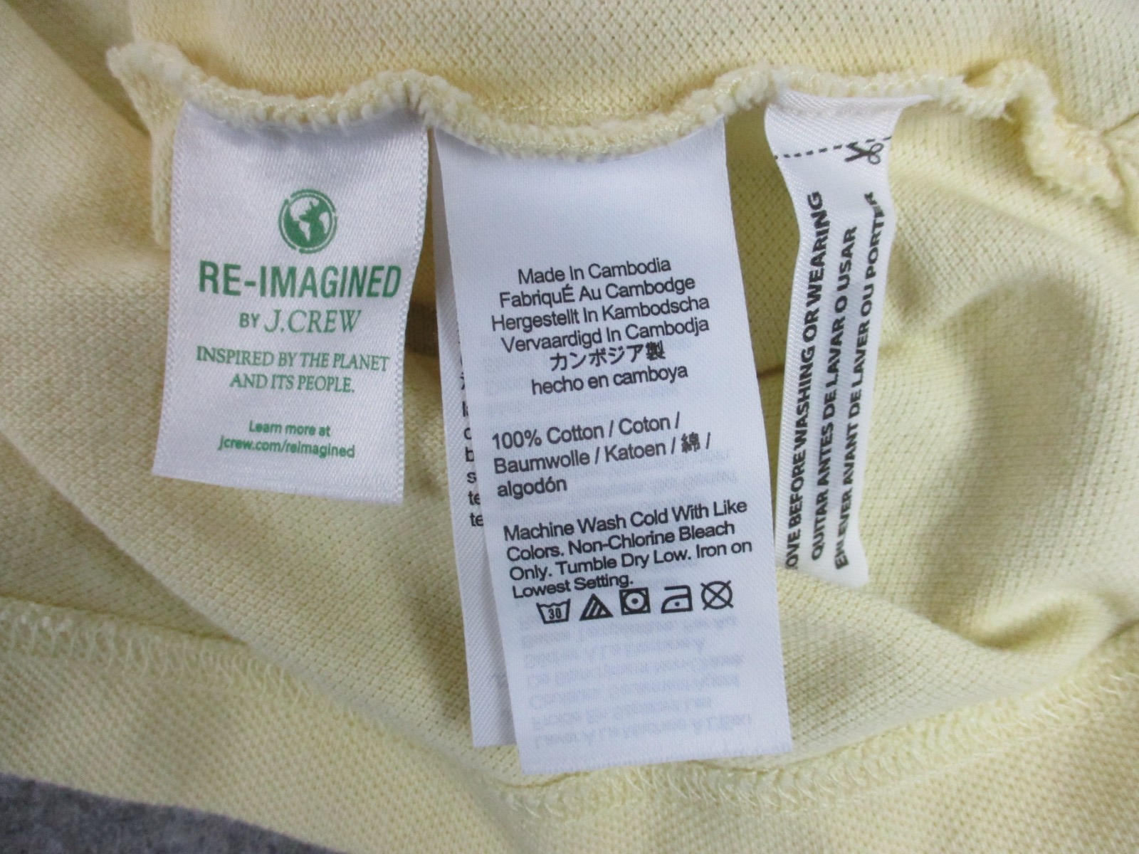 FILA Polo J Crew uomo grande gialla remi cotone leggera canottaggio golf rugby