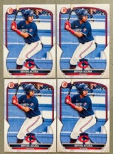 Bryan Acuna 4x Lot 2023 Bowman Paper Prospects Baseball #BP-37 Base=