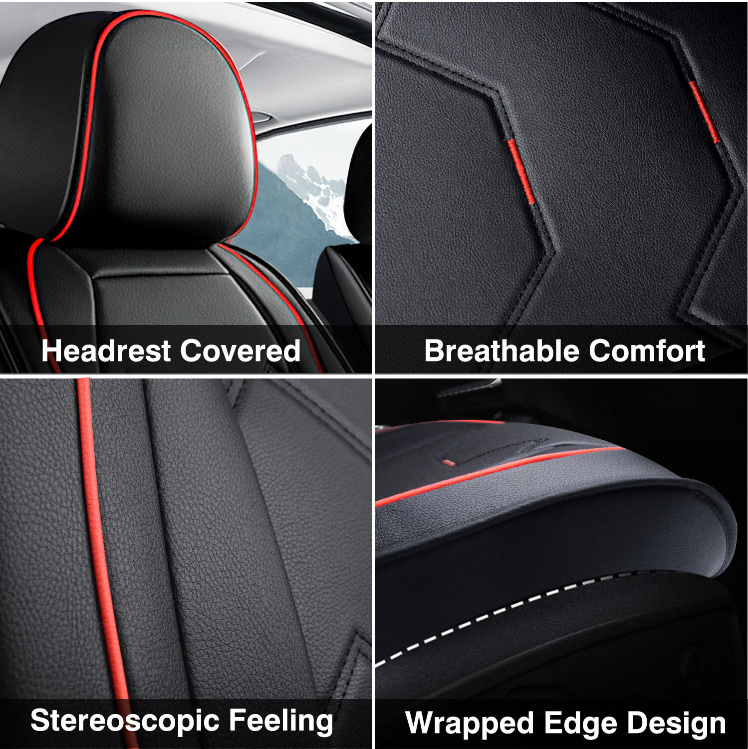 For Lexus Car Seat Covers Premium Leather Full Set 5Seat Front Rear