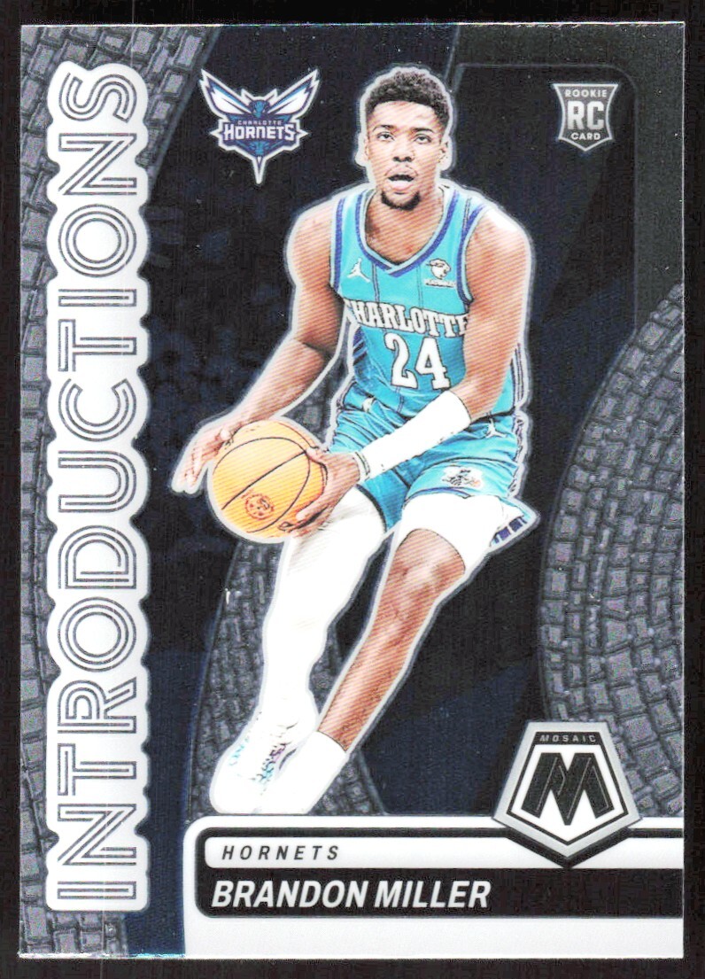 2023-24 874F Panini Mosaic Introductions Brandon Miller Rookie Charlotte Hornets