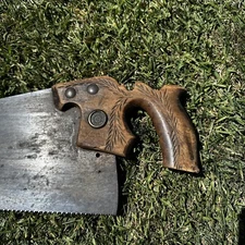 VINTAGE DISSTON & SONS D100 26” HAND SAW 10 TPI Broken Handle