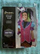 Storybook Dark Hatter Tunic Top Child M/L Halloween Costume Dress Up Cosplay