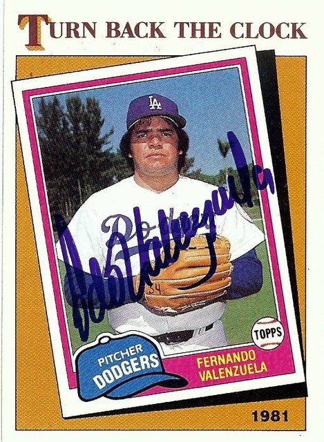 Fernando Valenzuela Autographed Baseball Card 1986 Topps Dodgers 401 