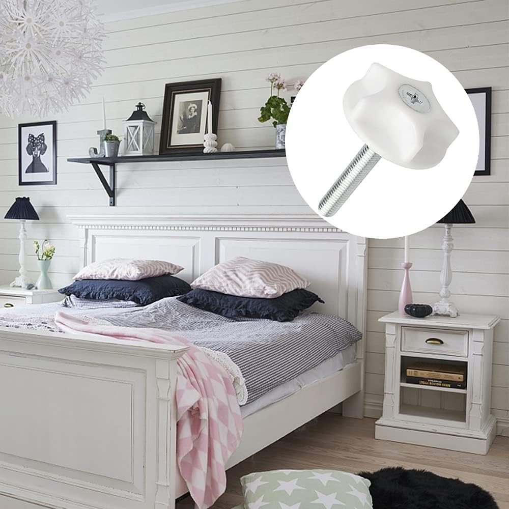 4 Pcs Headboard Fixings Bolts M8 Heavy Headboard Screws and Washers