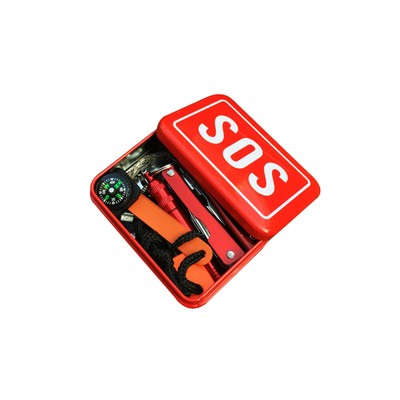 Survival Emergency Storage Case Box Container Whistle Plier Flashlight