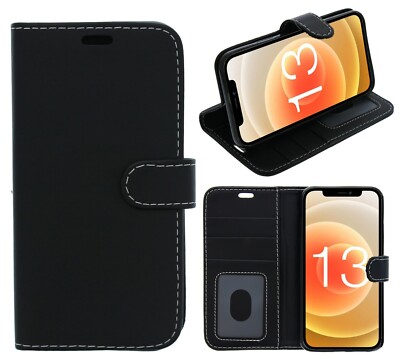 Für Apple iPhone 13 Pro Hülle Case Cover Flip Book Wallet Folio Leder Gel
