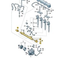 Kraftstoffverteiler Einspritzleiste Seat Skoda VW Golf Passat 04L130089H