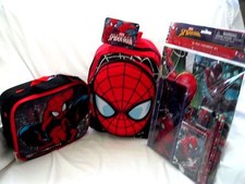 Spider-man 3D 12" Backpack,Spider-man Lunchbox,Pencil Case, Stationary-New K