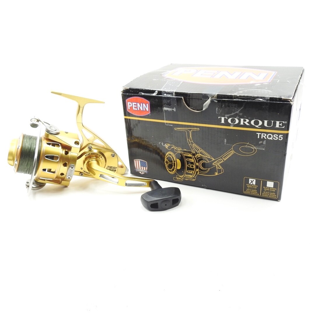 Penn Torque TRQS5 Fishing Reel. Gold. Made in USA. W/ Box Penn Torque TRQS5 Fishing Reel. Gold. Made in USA. W/ Box
