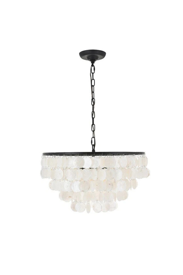 Lámpara de techo lámpara de techo pantalla negra iluminación de comedor Foto 4 de 4