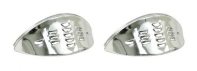 Empi Louvered Chrome 7'' Round Headlight Eyebrows for VW Bug/Beetle/Ghia Pair