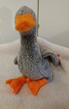 beanie baby TY Original Duck Honks DOB March 11 1999 Mint Silver Tag