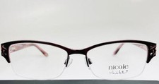 New Nicole by Nicole Miller NM-28 Burgundy Eyeglasses 51/16/130
