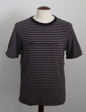 Mens Billionaire Boys Club Spell Out Grey Striped T Shirt - Size Medium