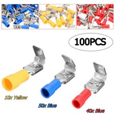 100PCS Piggyback Insulated Terminal 22-10AWG Electrical Wire Crimp Connector Kit