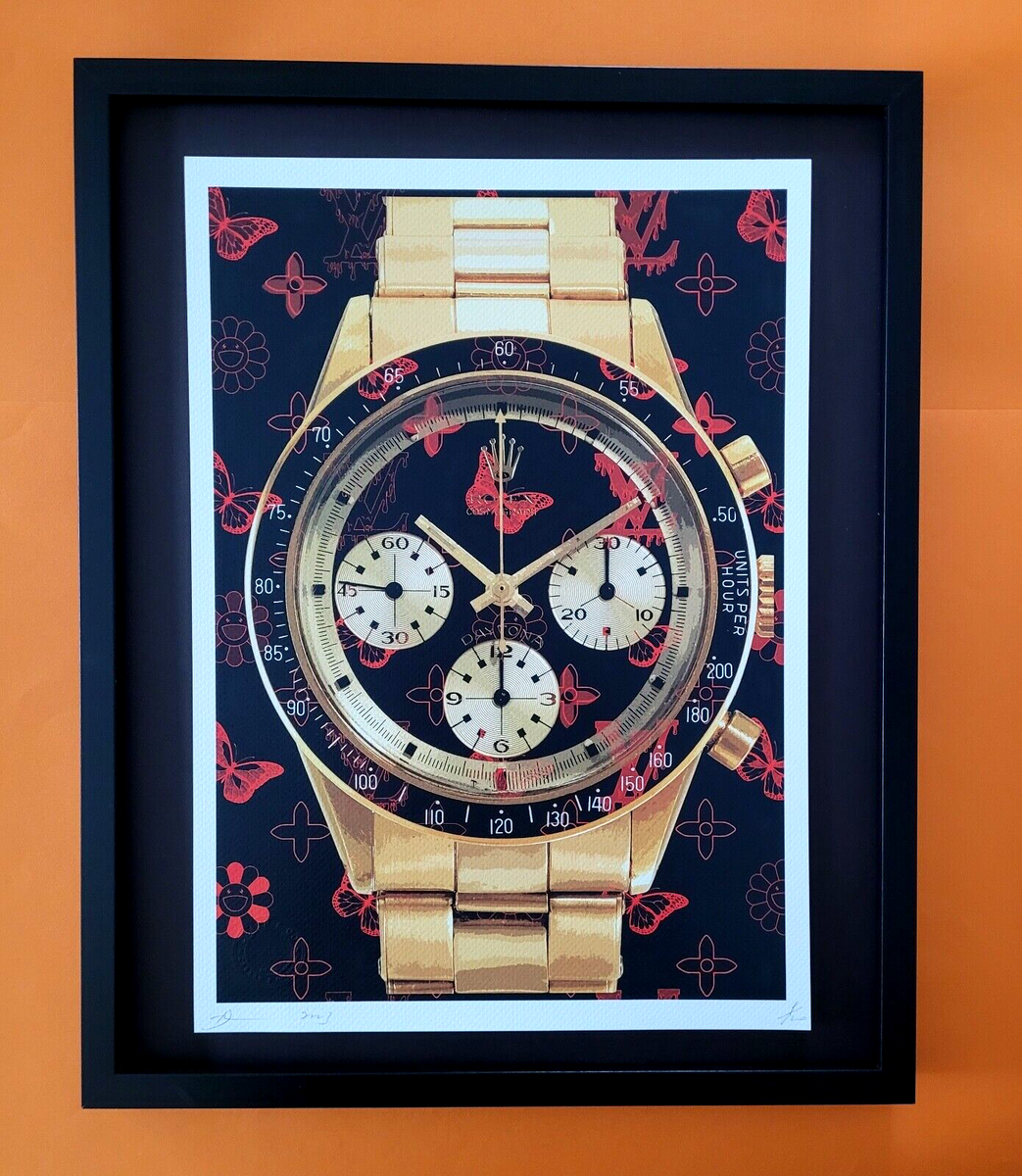 コレクション death nyc DEATH NYC Hand Signed LARGE Print Framed 16x20in COA ROLEX DAYTONA