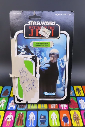 Vintage Star Wars Luke Skywalker Jedi Knight Card Back 77 Back 1983 Kenner