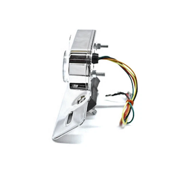 Sinais de seta integrados LED eliminador de para-lama cromado para motocicleta - Imagem 2 de 4