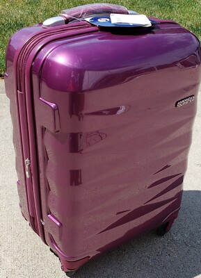 American Tourister Pirouette Hardside Lightweight Luggage Purple Color New 