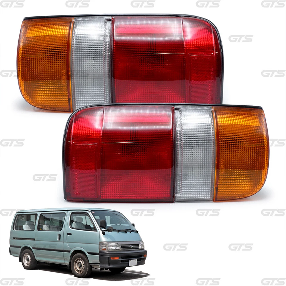 Pair Rear Tail Lamp Lights Fits Toyota Hiace Commuter LH112 LH125 1989 2004 Foto 2 de 4