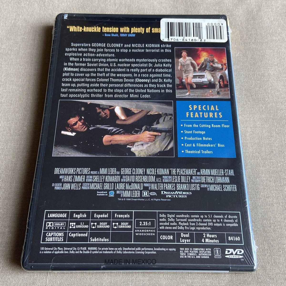 The Peacemaker (DVD 1997 NEW) George Clooney Nicole Kidman