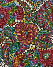 Original Abstract art Psychedelic Trippy artwork Sacred Geometry Art Eclectic