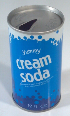 CREAM SODA 布製品13点 Vintage Yummy Cream Soda Pop Can 12oz Straight Steel Jewel Itasca