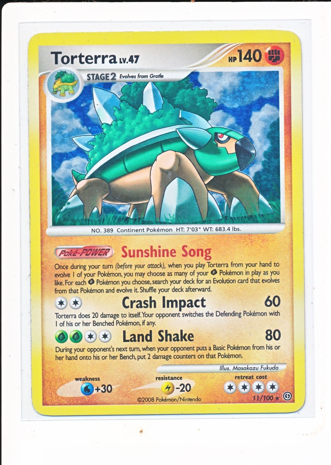 Pokemon - Torterra Stormfront 11/100 Holo - MP