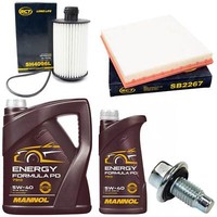 MotoröL Filter Set 5W-40 6 Liter + ÖLablassschraube FüR Chevrolet Cruze 2.0 Cdi