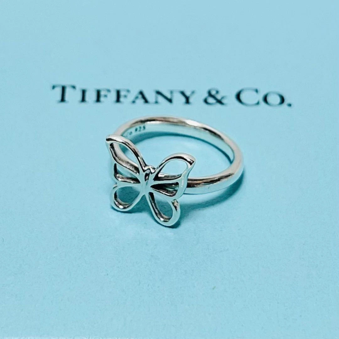 TIFFANY CO. AG925 Butterfly Ring US 3.5 eBay