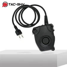 TS TAC-SKY Tactical PTT Push-to-Talk Compatible with ICOM Plug Walkie Talkie