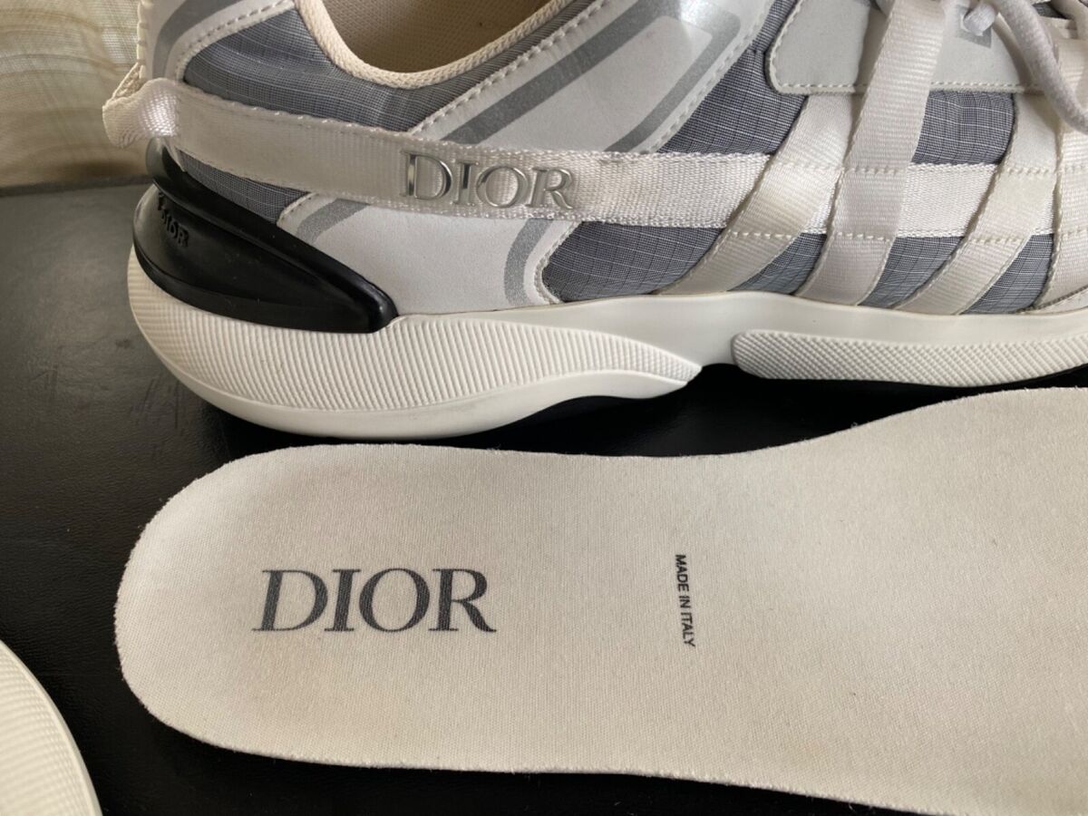 Christian Dior B24 RUNTEK 43-10 rubber shoes white grey Christian Dior B24 RUNTEK 43-10 rubber shoes white grey