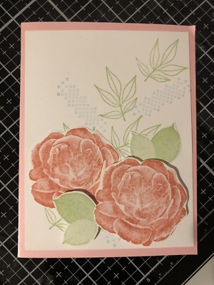 Card Set Of 4 Stampin Up Pink Rose And Leaves Any Occasion | eBay