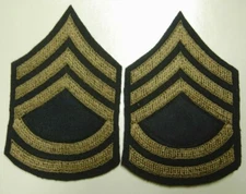 WW2 Wool - Modified -Technical Sergeant 2nd Grade Wool Chevron Pair - CONVERTED