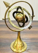 Brass Celestial Globe Armillary Globe Showpiece Brass Armillary Sphere Decor