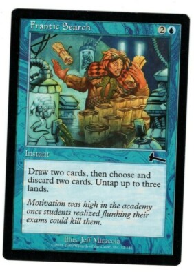 blue search cards mtg MTG FRANTIC SEARCH URZA'S LEGACY BLUE COMMON INSTANT LP/NM COMBO LEGACY  UNTAP