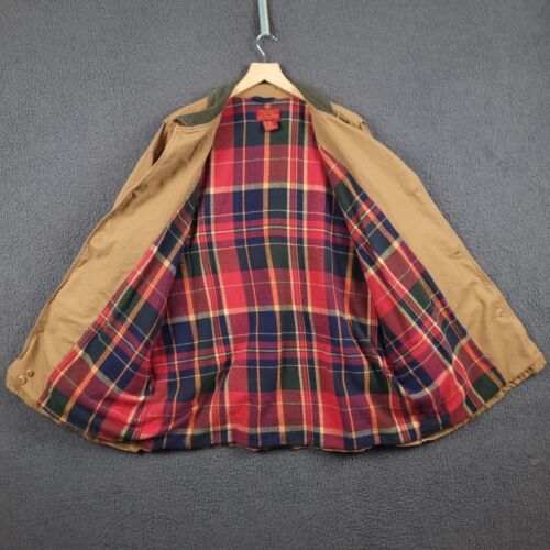 Vintage MOOSE CREEK Jacket Mens 2XL Khaki Brown Barn Field Coat Flannel Lined - Picture 9 of 11