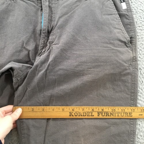 Mambo Chino Shorts Mens 34 (actual 35x10) Gray Cotton Mid Rise Flat Front Button - Picture 8 of 19