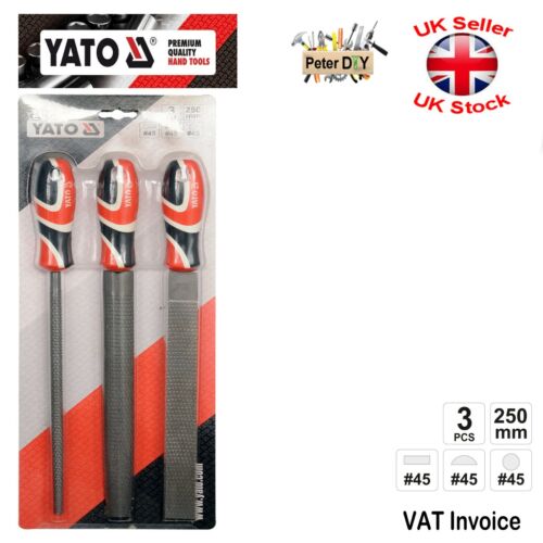 Yato Professional HOLZFEILE RASP 250 mm-10" rund/flach/halbrund 3er-Set-YT-6222 - Bild 2 von 2