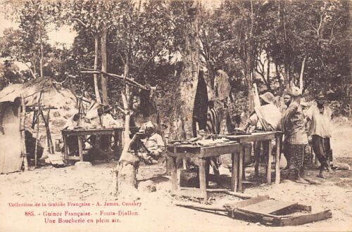 Guinea - FOUTA DJALLON - An outdoor butcher's shop - Publ. A.James 885 - Picture 1 of 2