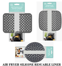 2 Pack Air Fryer Silicone Resuable Liner Perfect for Baking Cooking
