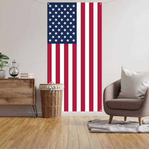 Memorial Day Decorations Memorial Day Door Cover Patriotic Font Porch Sign Ameri - Picture 5 of 5